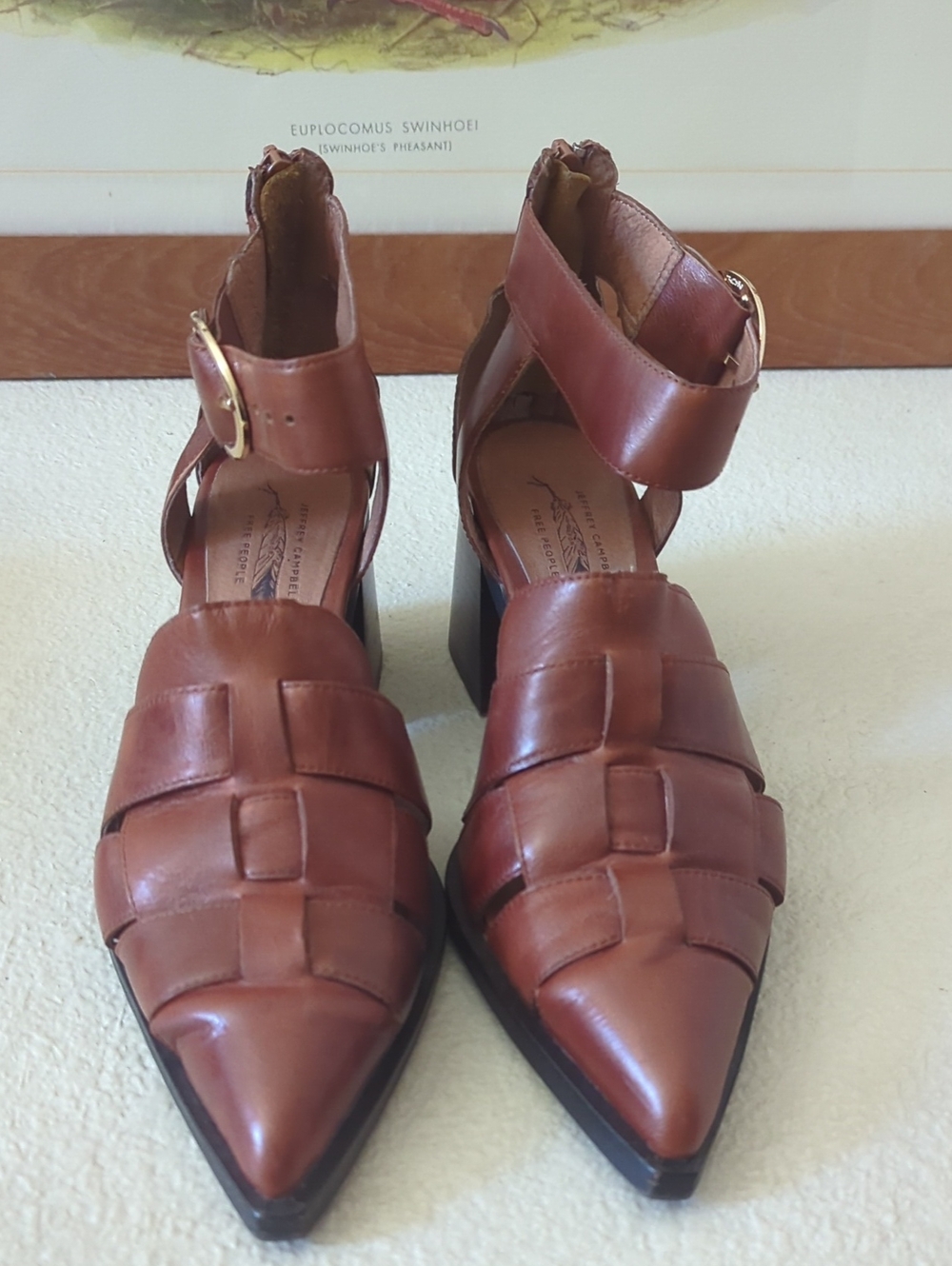 Jeffery Campbell for Free People Brown Woven Leather Sandle Sz 8.5 - Picture 3 of 7